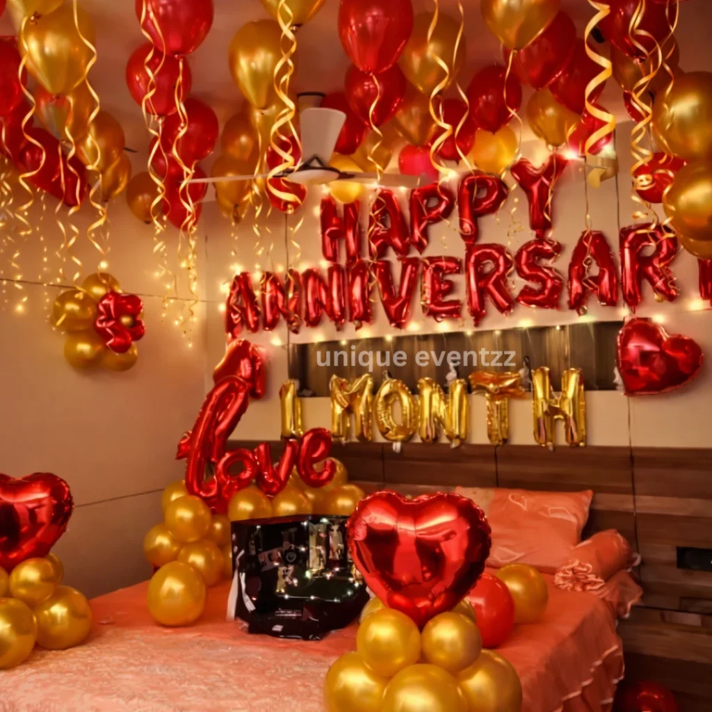 1st month Anniversary Room Decoration