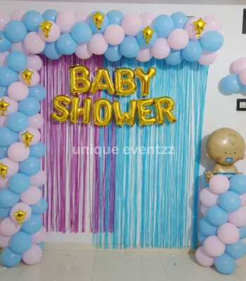 Simple Baby Shower Wall Decoration