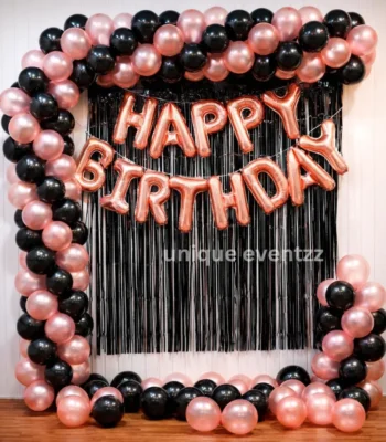Chic Black and Rose Gold Birthday Affair