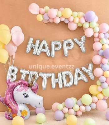 Simple Unicorn Birthday Theme decoration