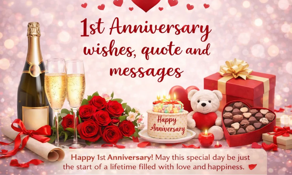 1st Anniversary wishes, Quote and Messages